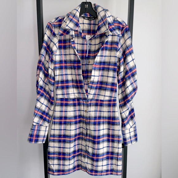 Zara Short Plaid Dress size s - Picture 3 of 10